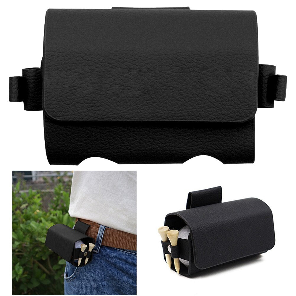 Leather Golf Ball Container Mini Pocket