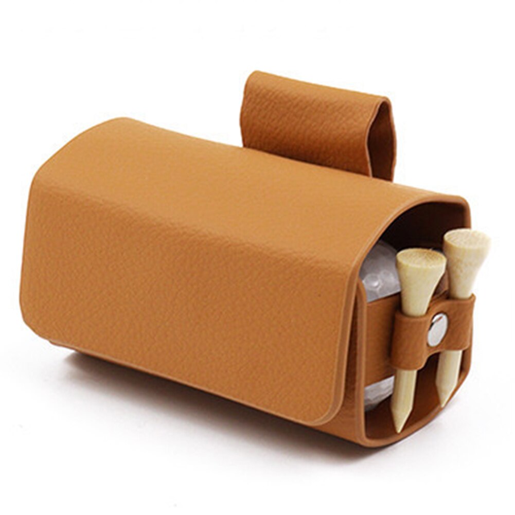 Leather Golf Ball Container Mini Pocket