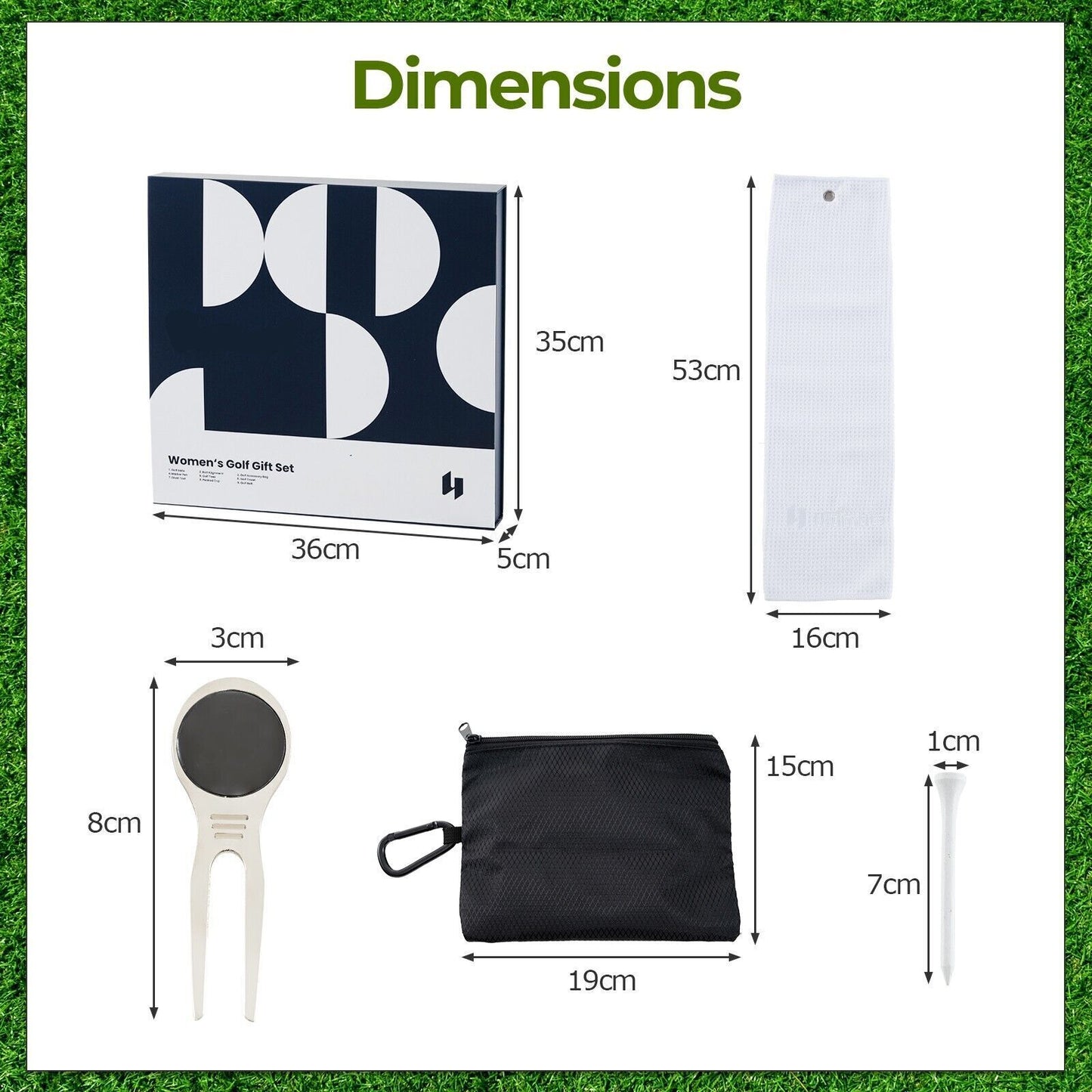 COSTWAY Golf Gift Set for Women Complete Golf Accessories Set W/ Golf Balls